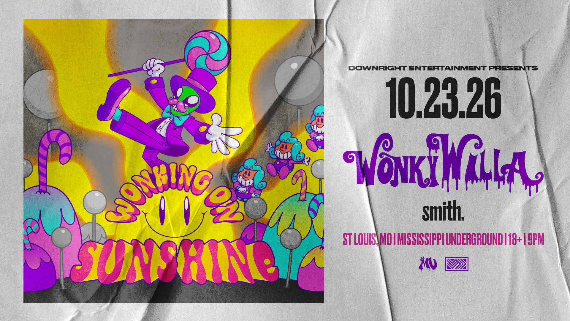 WONKYWILLA: WONKING ON SUNSHINE TOUR event banner