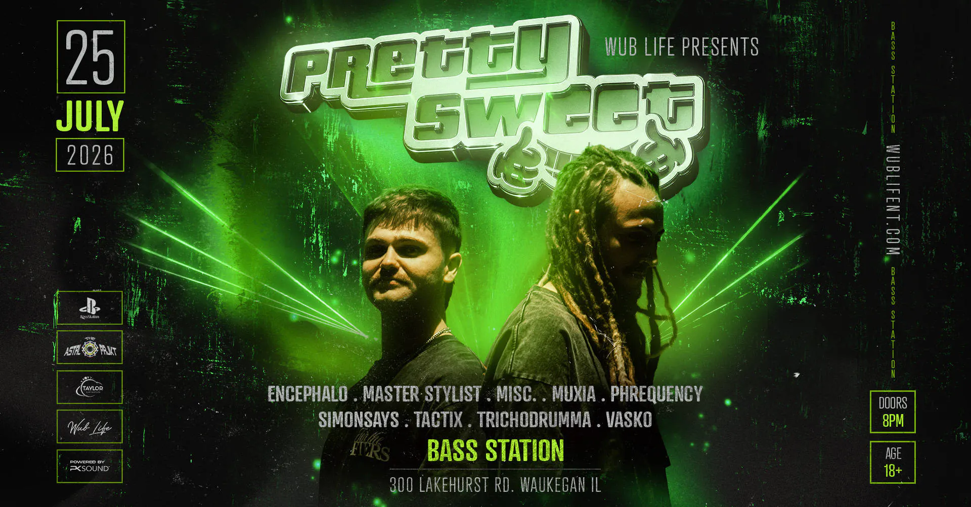 PRETTY SWEET AT BASS STATION event banner