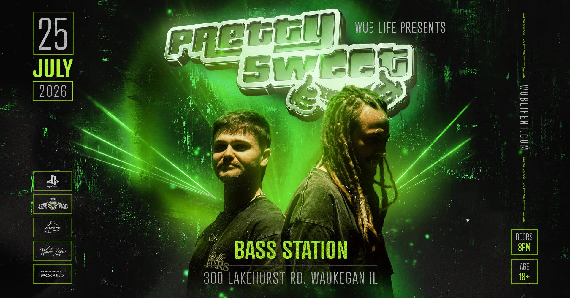 PRETTY SWEET AT BASS STATION event banner