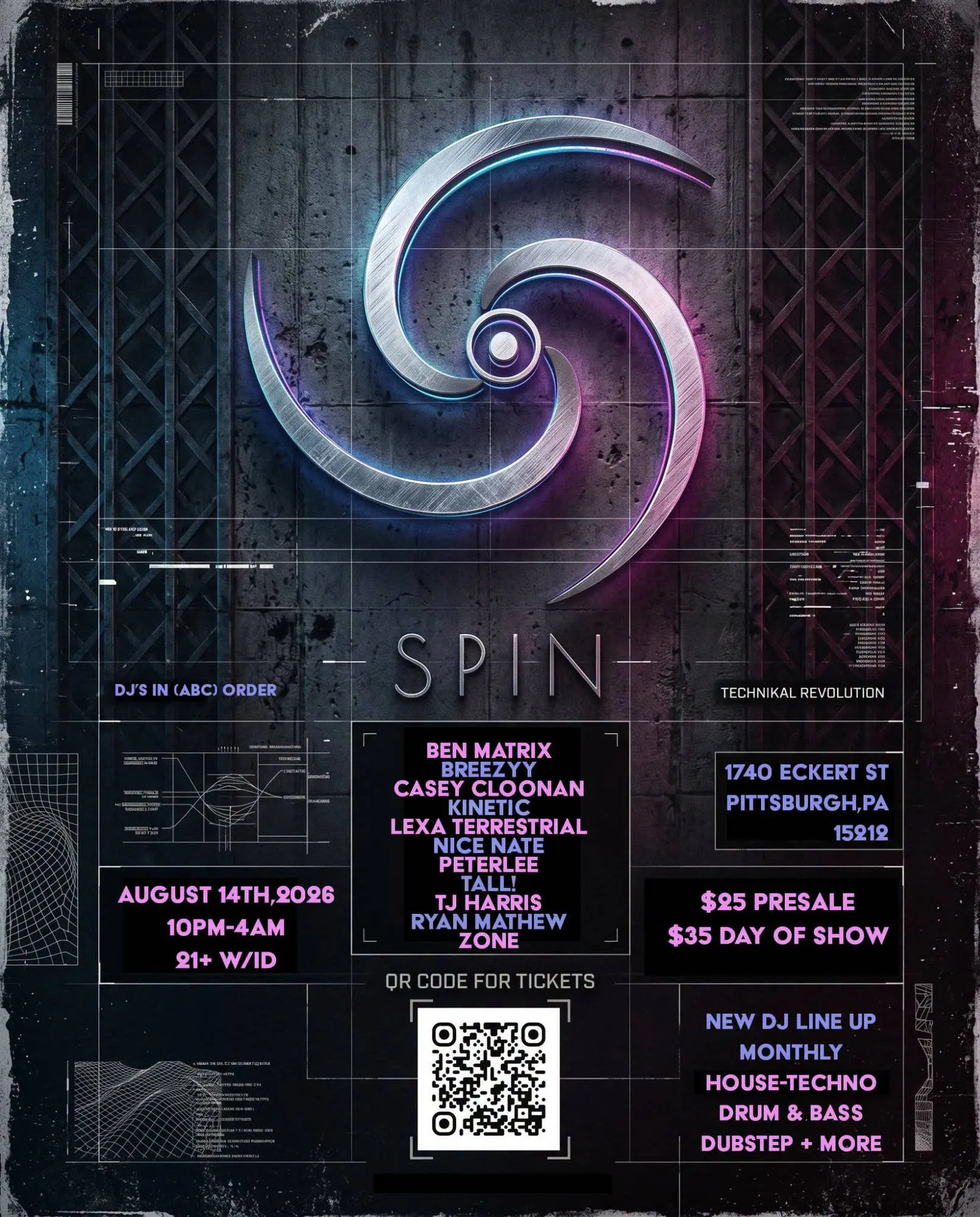 Spin August event banner