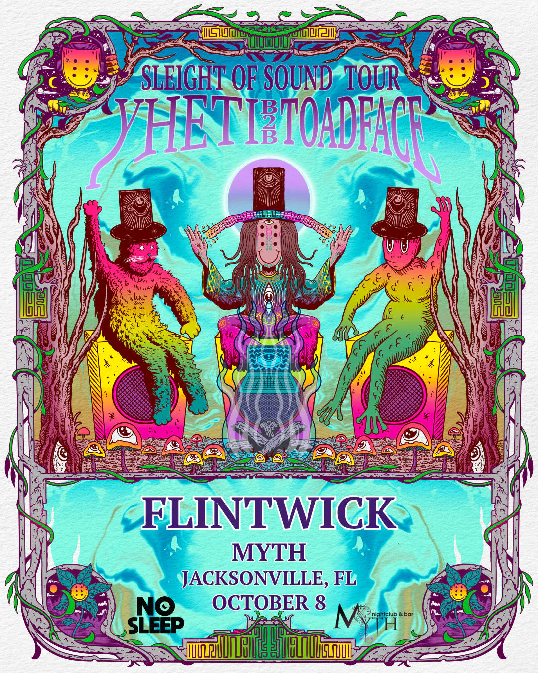 Yheti b2b Toadface @ Myth event banner