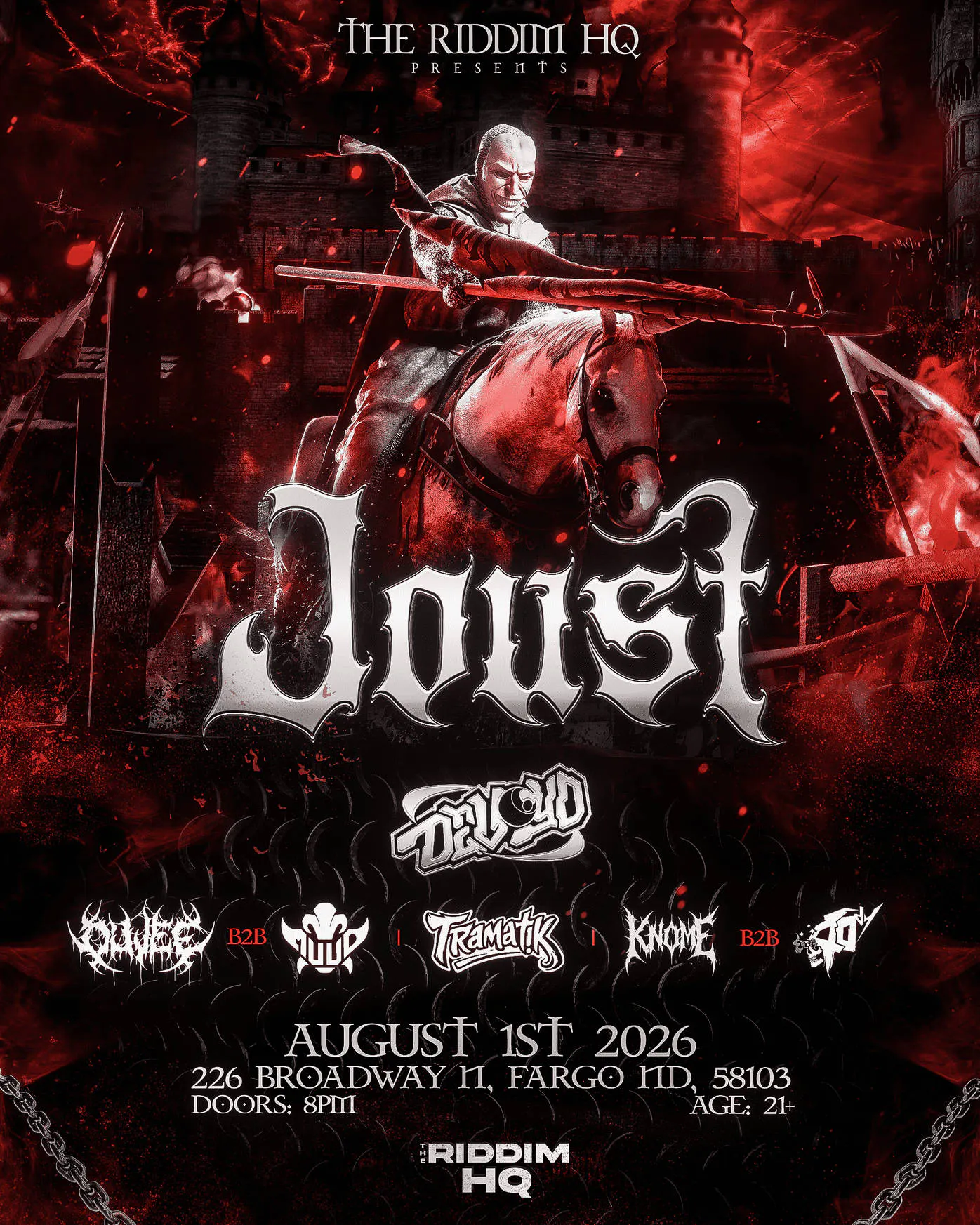 JOUST: FARGO, NORTH DAKOTA event banner