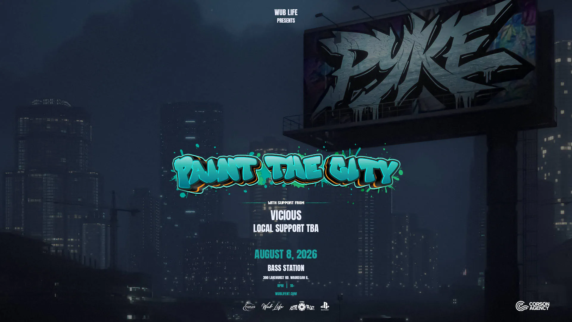 PYKE: Paint The City Tour At Bass Station event banner