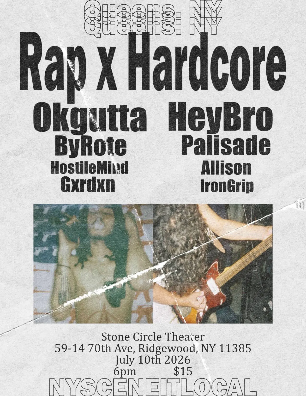 NYSIL: RAP X HARDCORE event banner