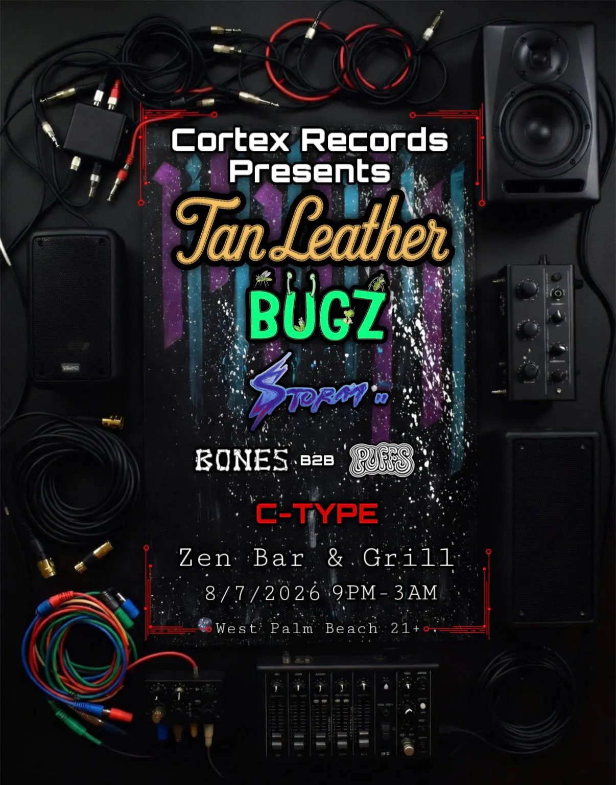 Cortex Records presents Tan Leather event banner