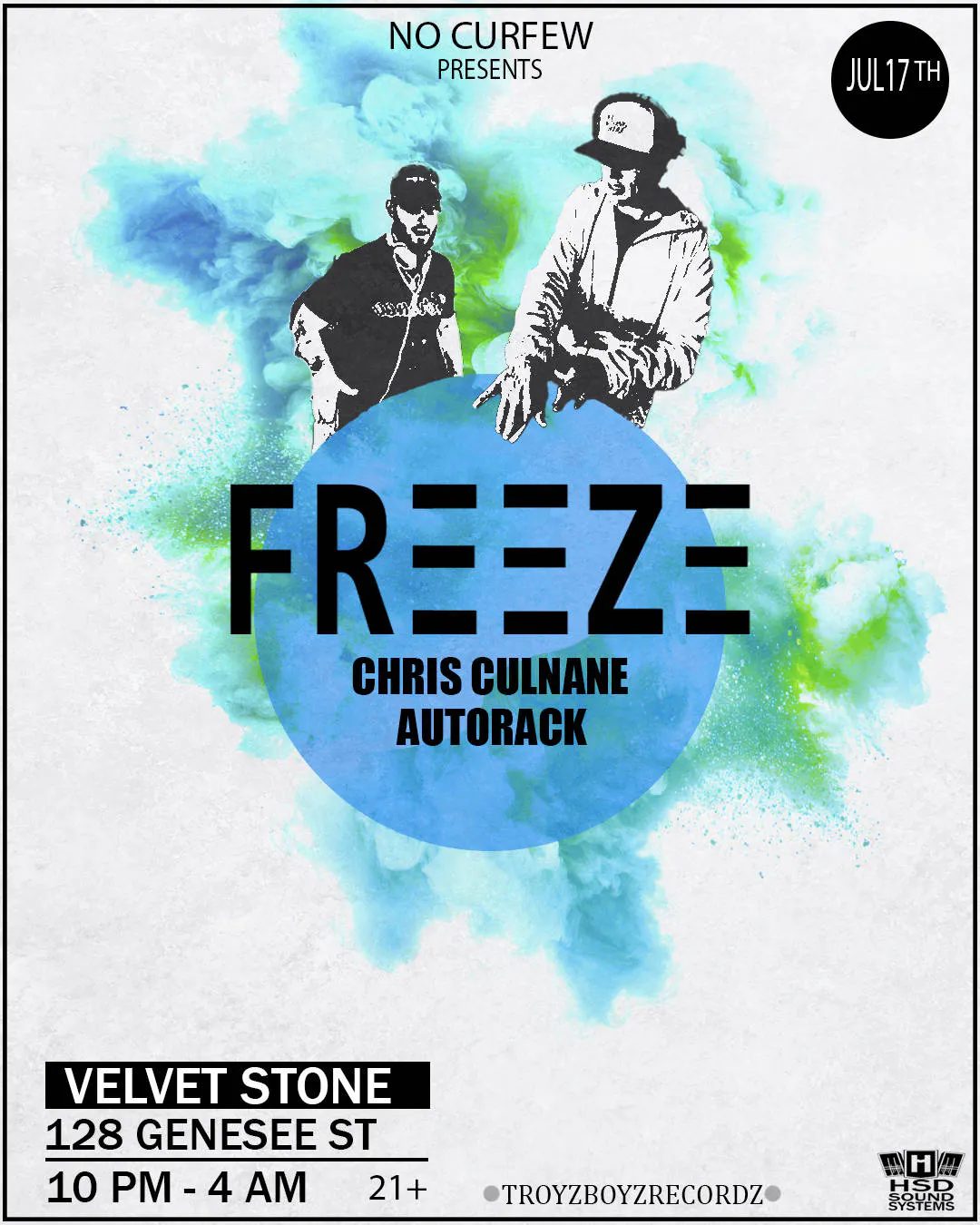 No Curfew Presents: Freeze event banner