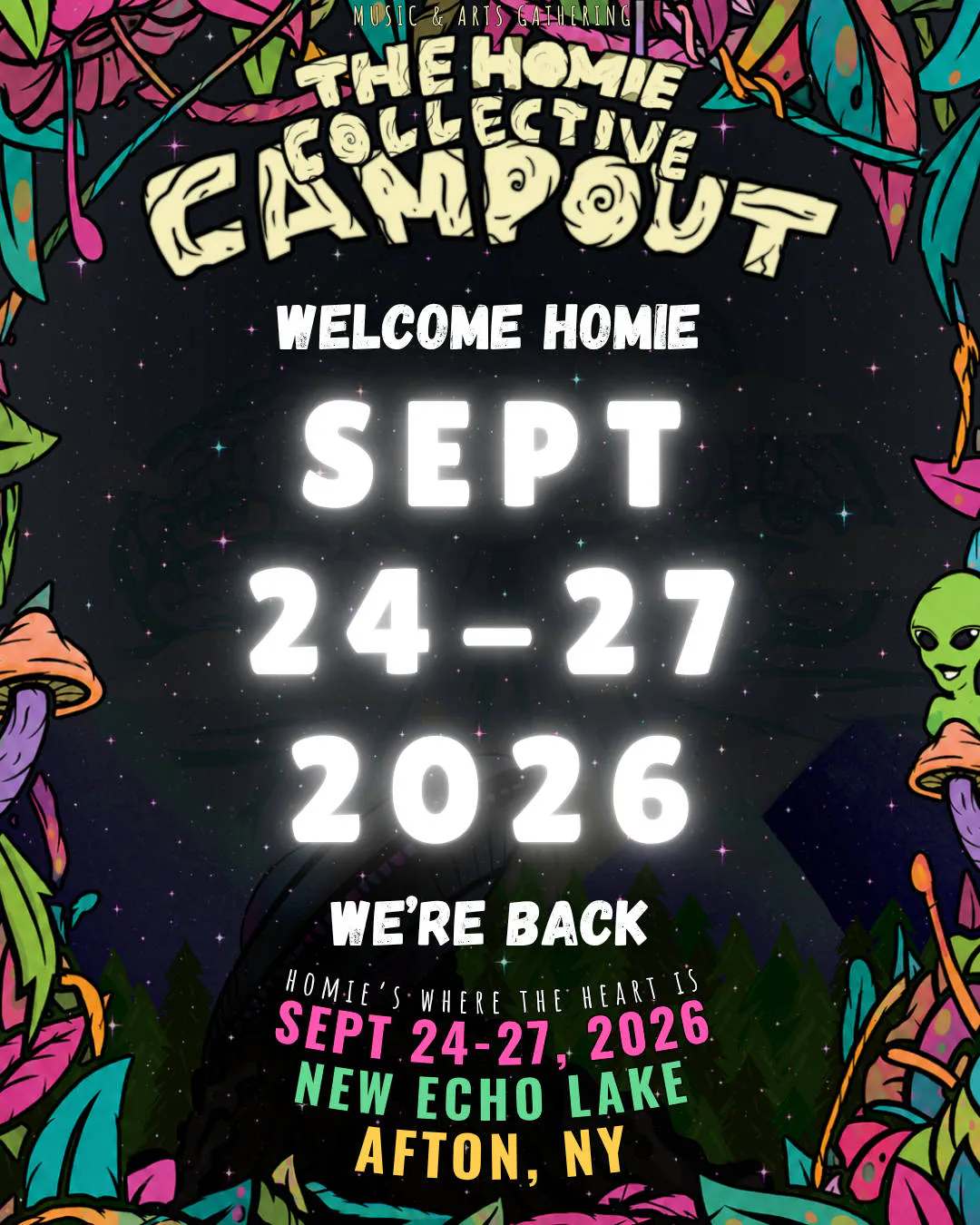 THE HOMIE COLLECTIVE CAMPOUT event banner