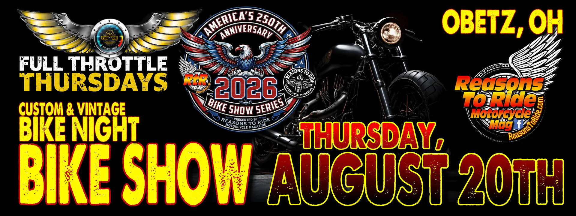 Obetz Custom & Vintage Bike Show event banner
