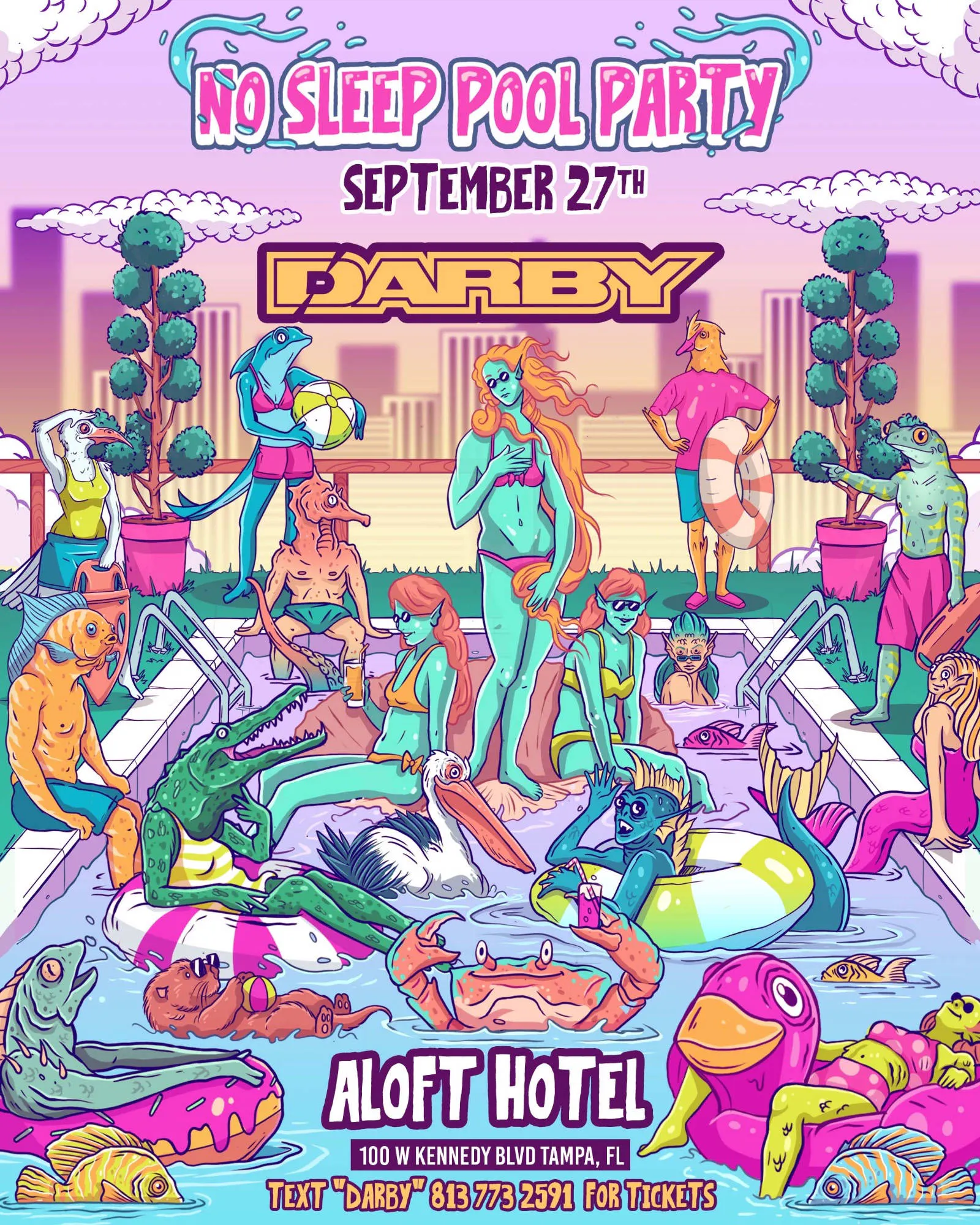 No Sleep Pool Party: Darby event banner