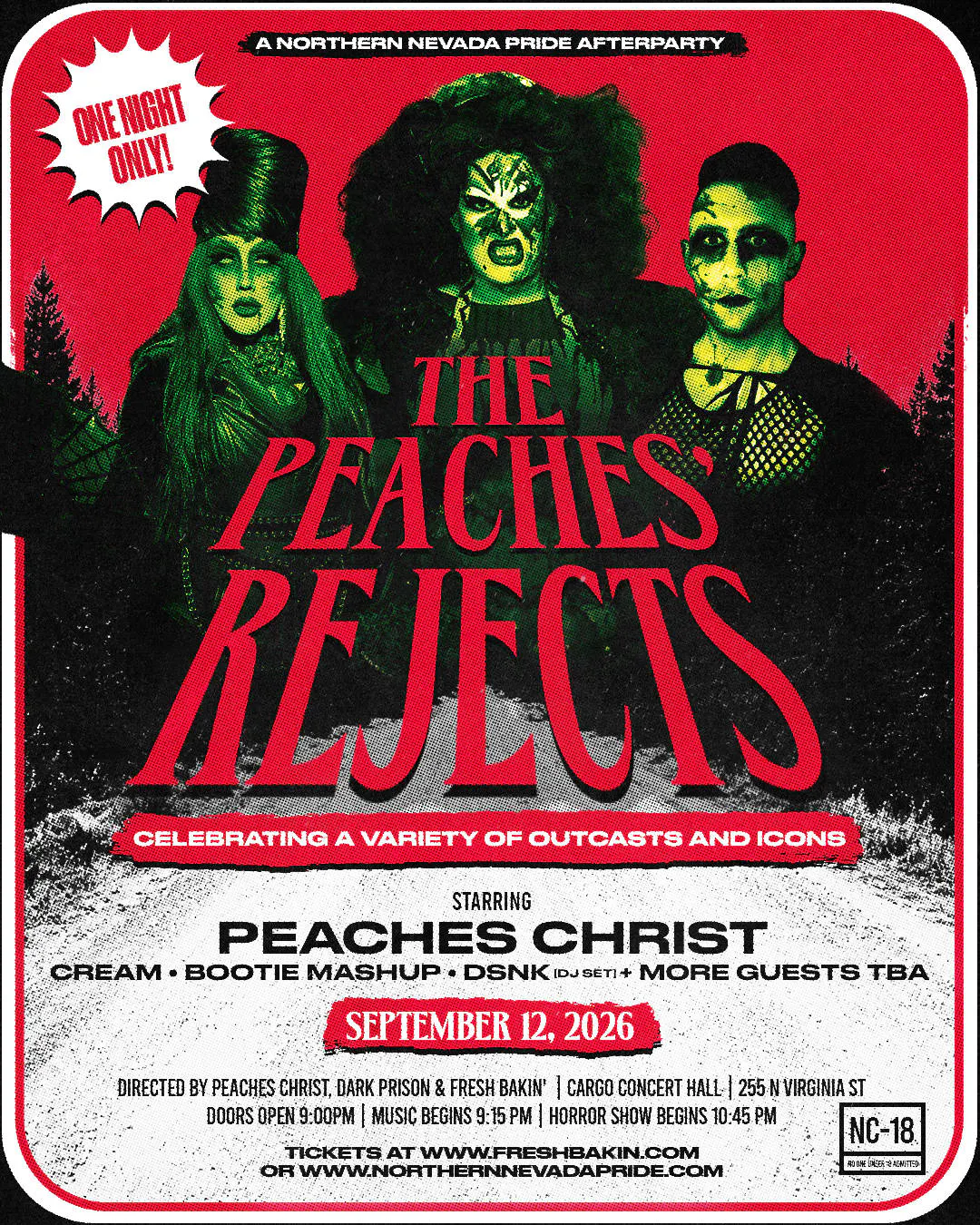 The Peaches Rejects ft Peaches Christ event banner