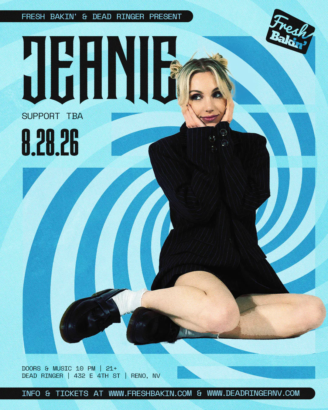 JEANIE at Dead Ringer event banner