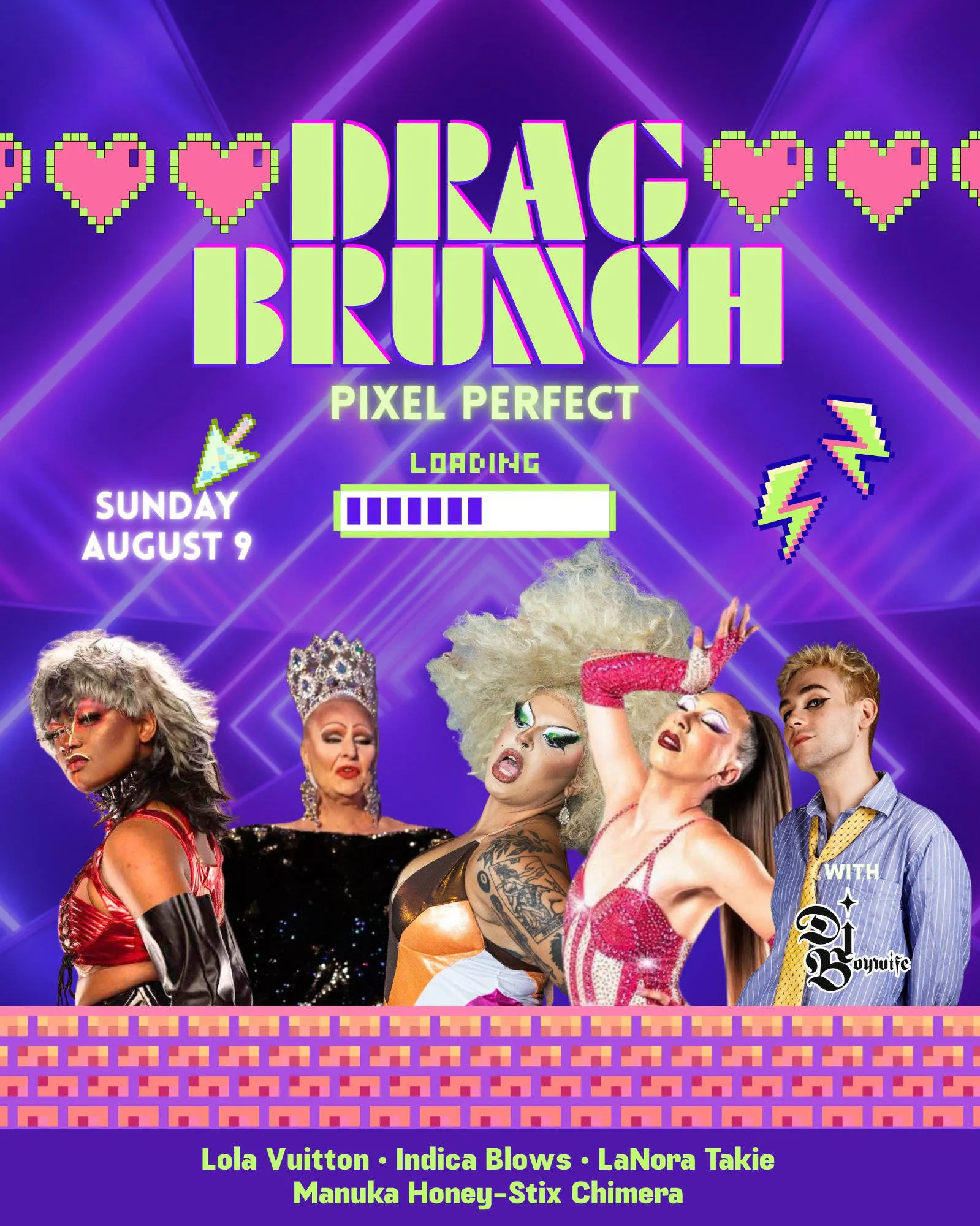 Galaxie Drag Brunch: PIXEL PERFECT! event banner