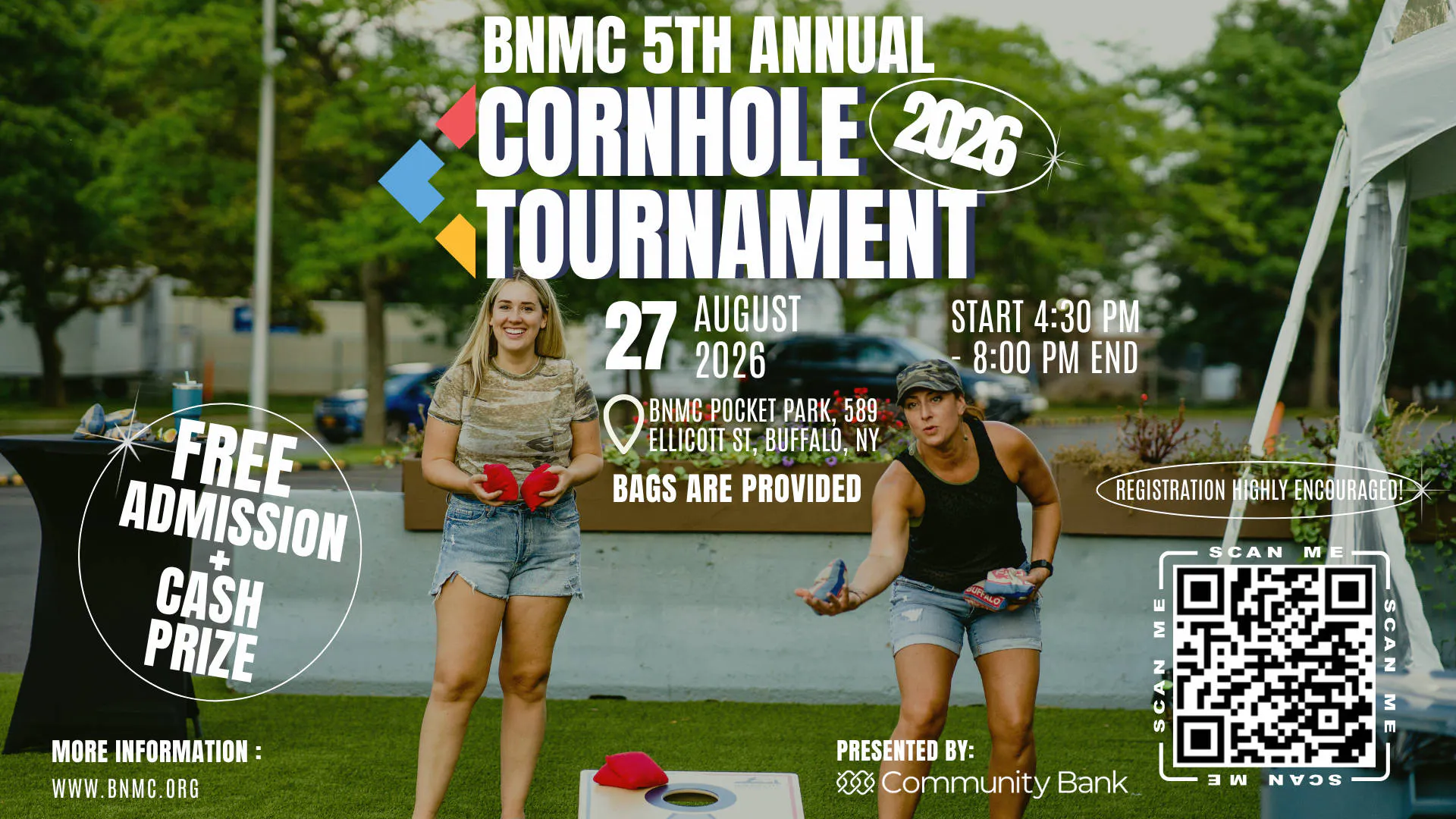 BNMC Campus Connect Cornhole Tournament 2026 event banner