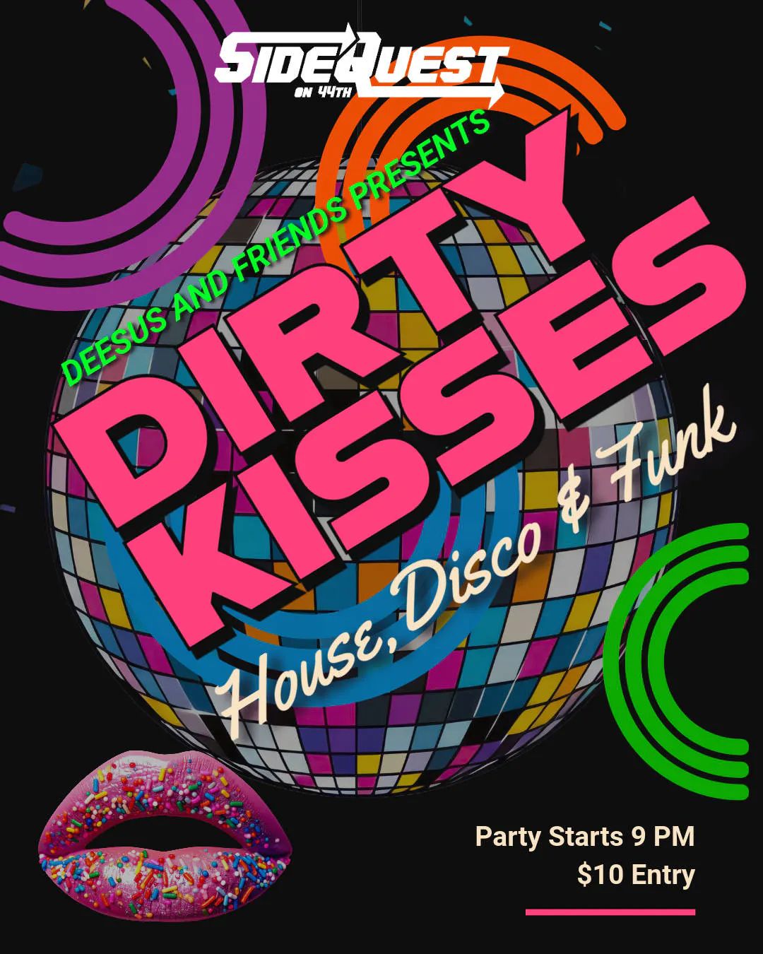 Dirty Kisses event banner
