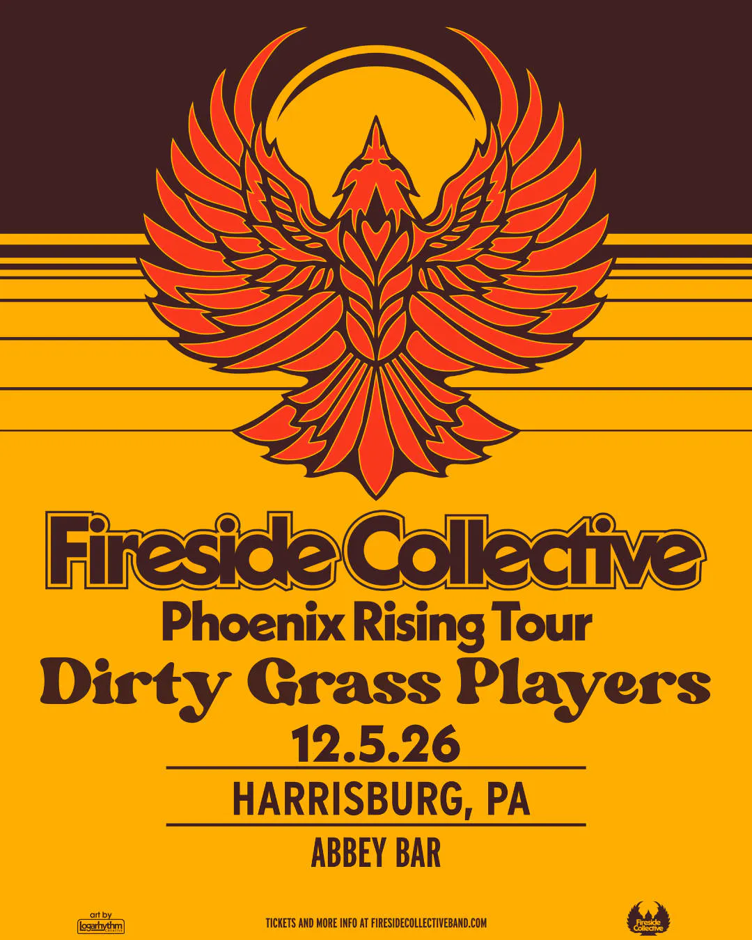 Fireside Collective & Dirty Grass Players | Dec 5th | The Abbey Bar | Harrisburg PA event banner