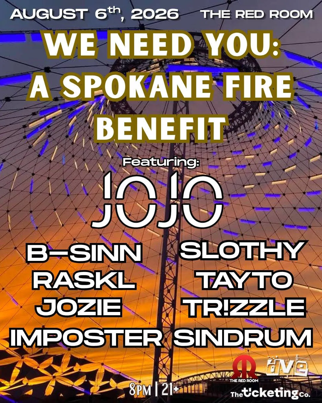 WE NEED YOU: A Spokane Fire Benefit event banner