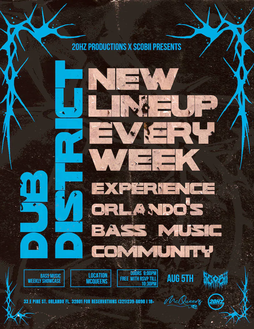 DUB DISTRICT AUGUST 12TH event banner