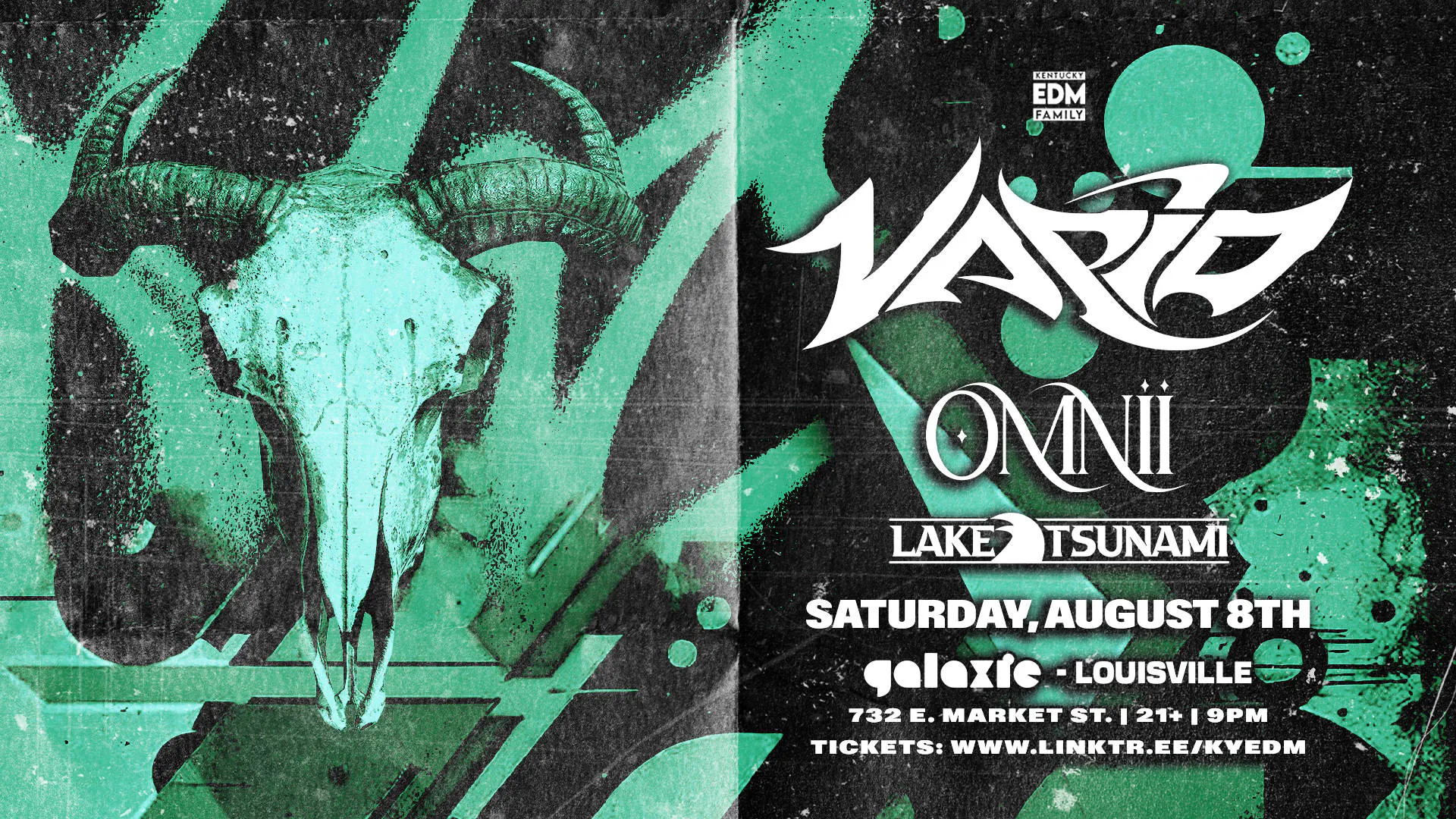 VAPID w/ Omnii & Lake Tsunami at Galaxie - Louisville event banner