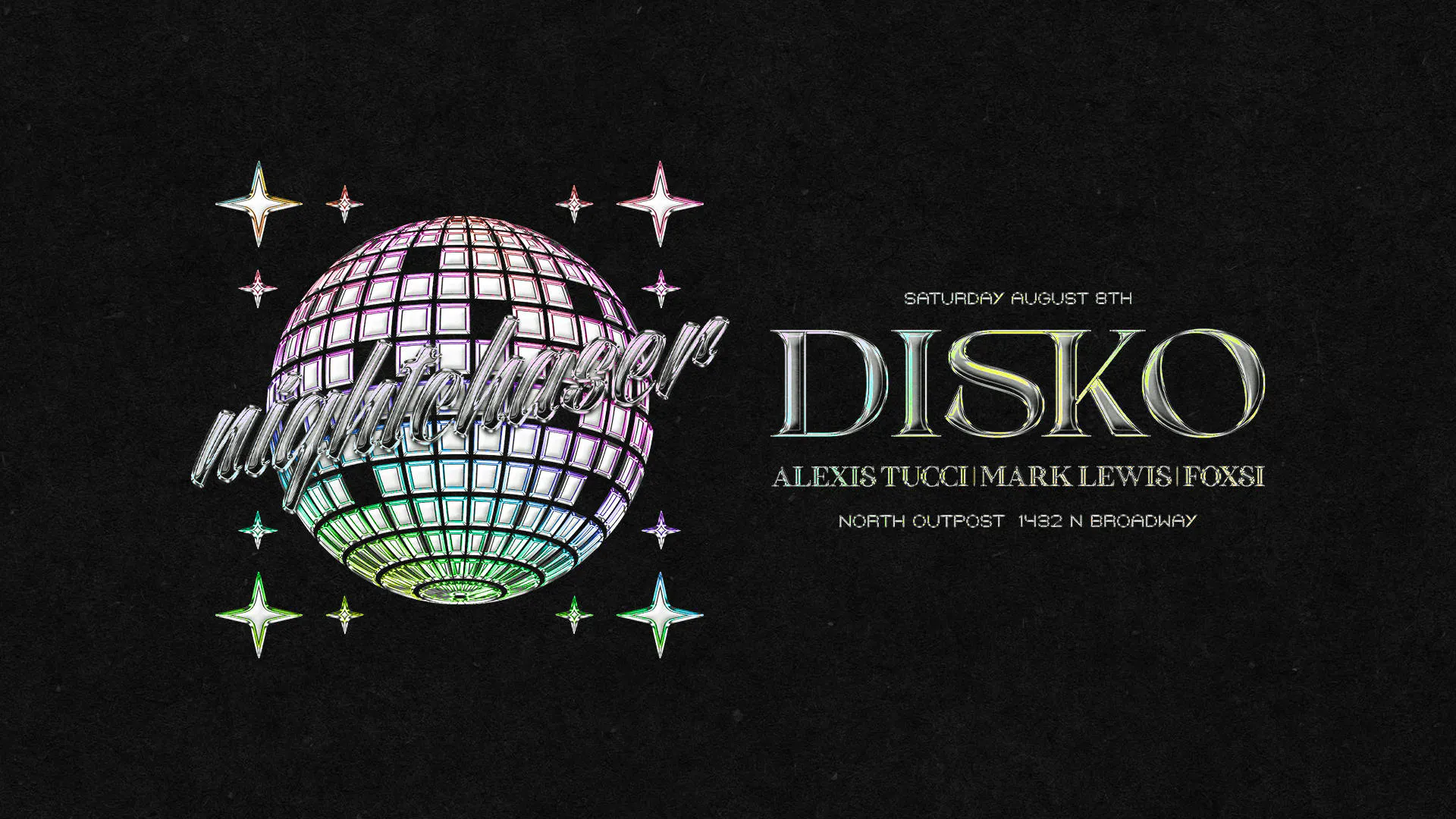 DISKO w/ Alexis Tucci, Mark Lewis and Foxsi event banner