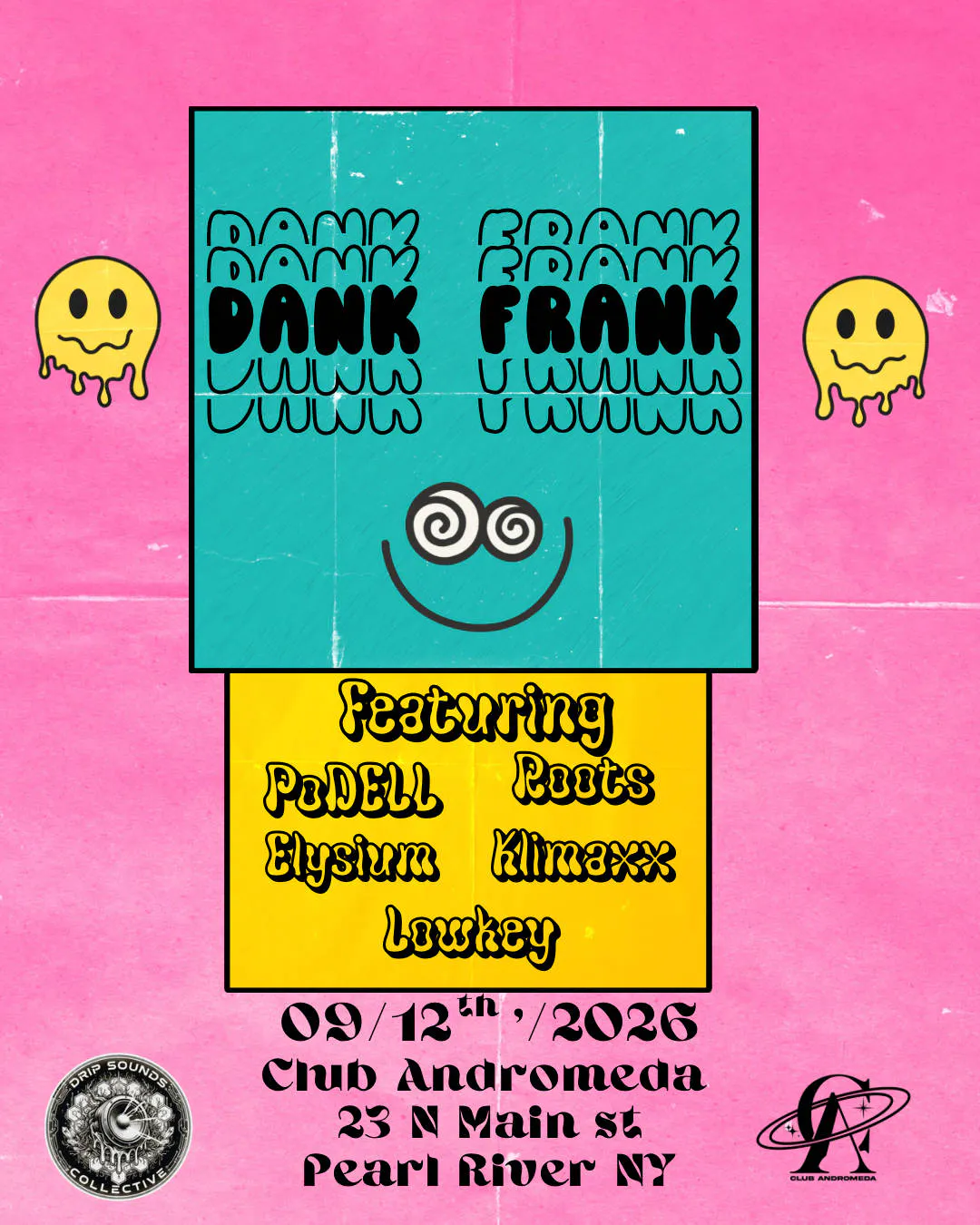 Dank Frank 09/12/26 event banner