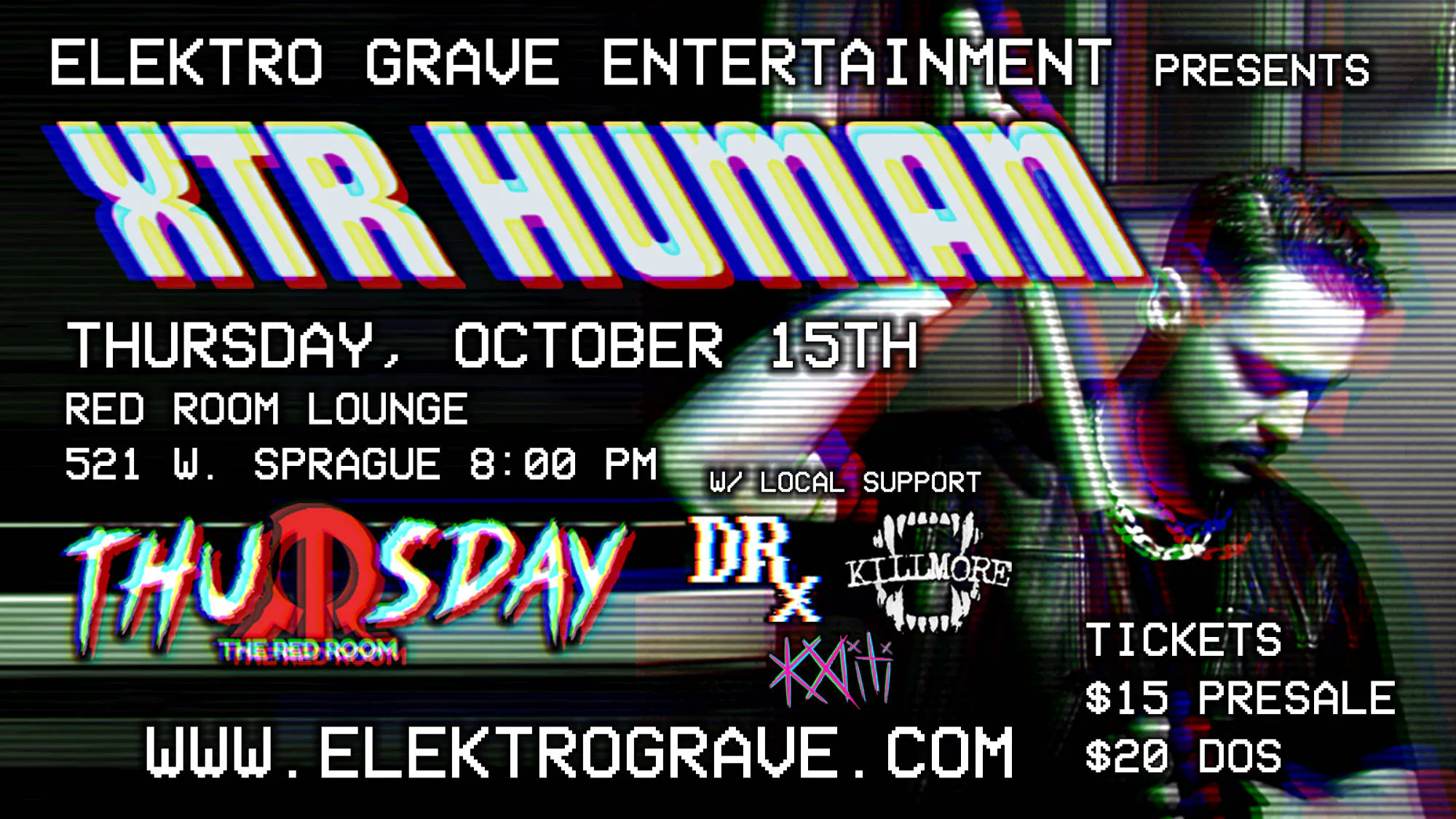 XTR HUMAN (presented by Elektro Grave & ThuRRsdays) event banner