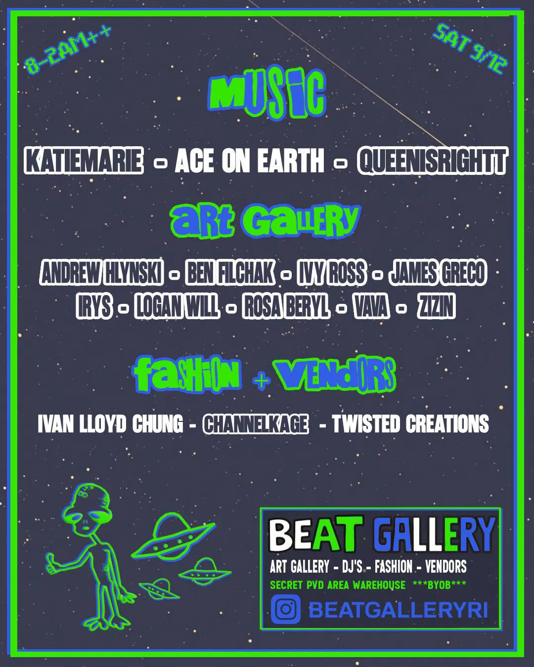 BEAT GALLERY 9/12/2026 (SATURDAY) event banner