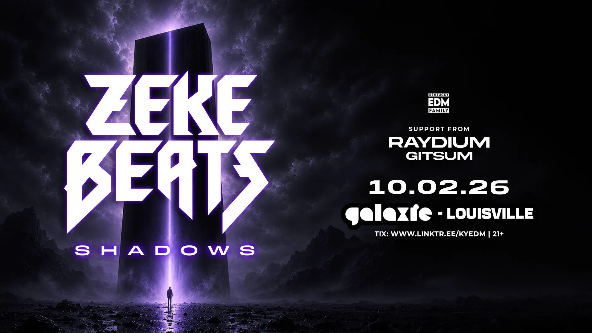 Zeke Beats: Shadows Tour w/ Raydium & Gitsum at Galaxie - Louisville event banner
