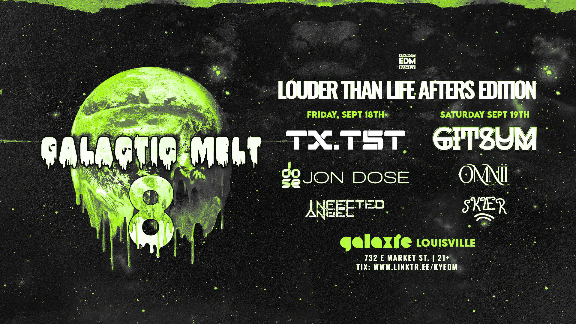 Galactic Melt 8: Louder Than Life Afters Edition event banner