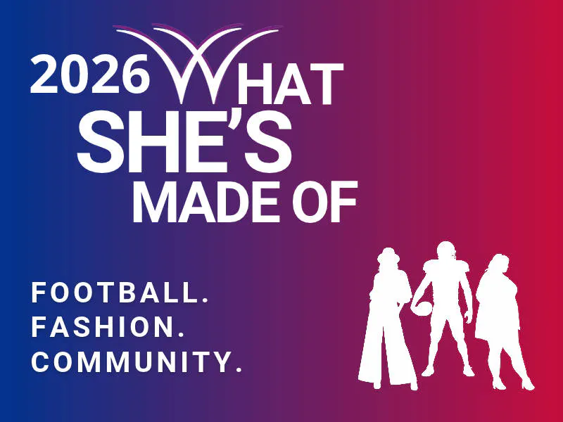 2026 What She's Made Of event banner