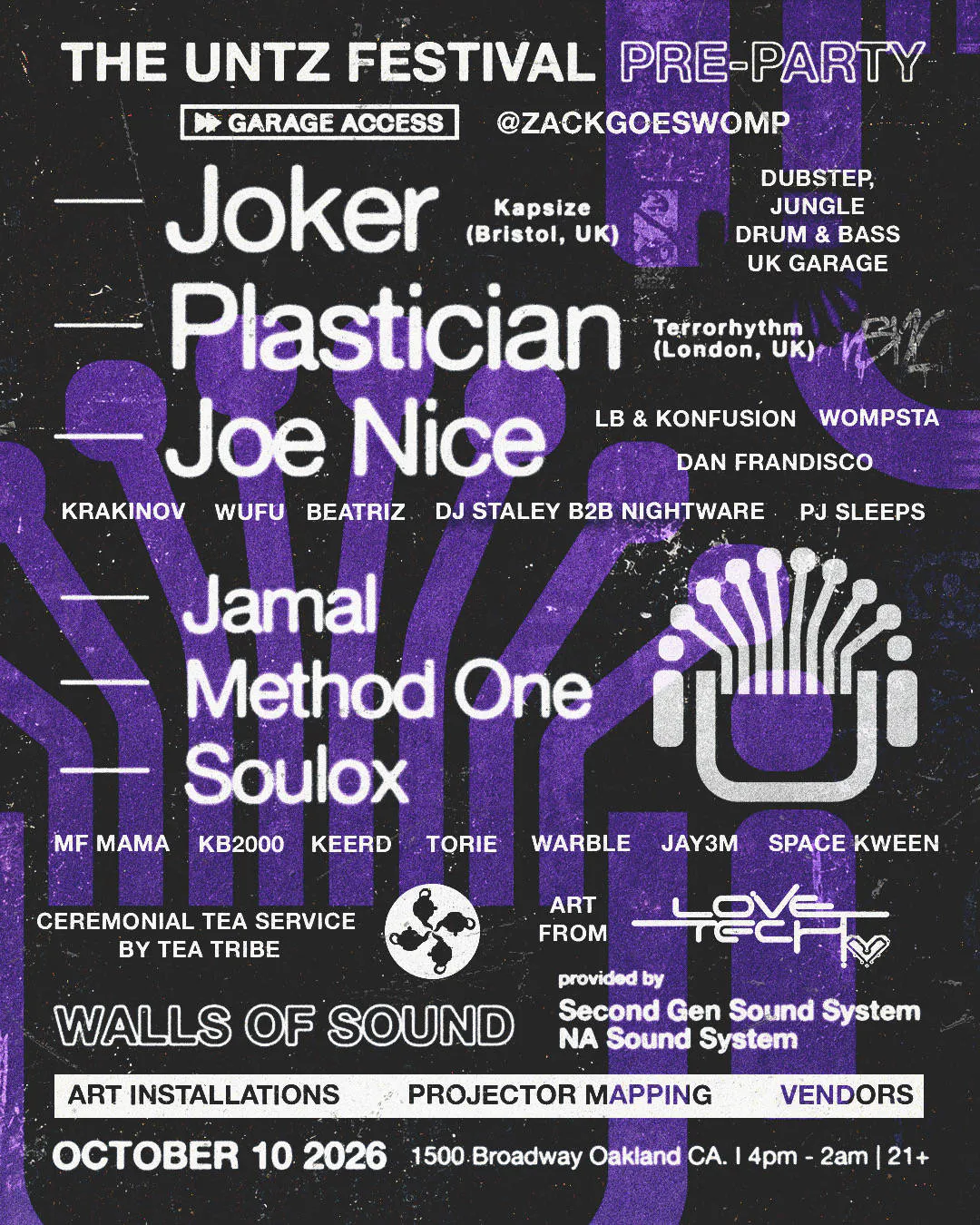 Bass Factory: Joker, Plastician, Joe Nice event banner