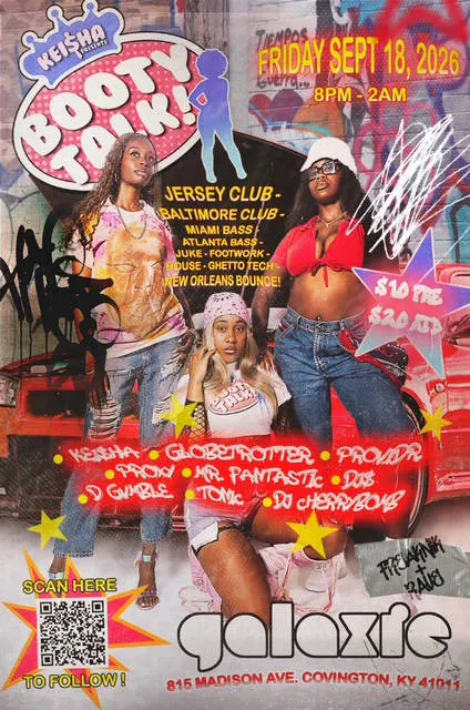 Booty Talk at Galaxie - Covington event banner