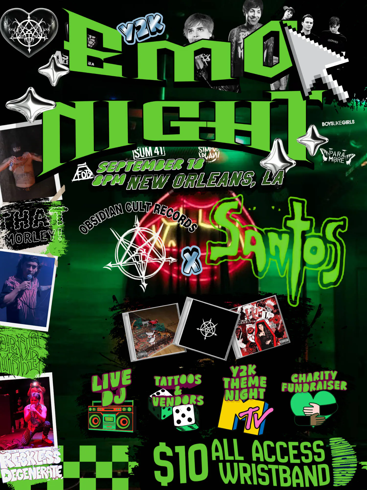 Y2K EMO NIGHT: NOLA | OBSIDIAN CULT RECORDS event banner