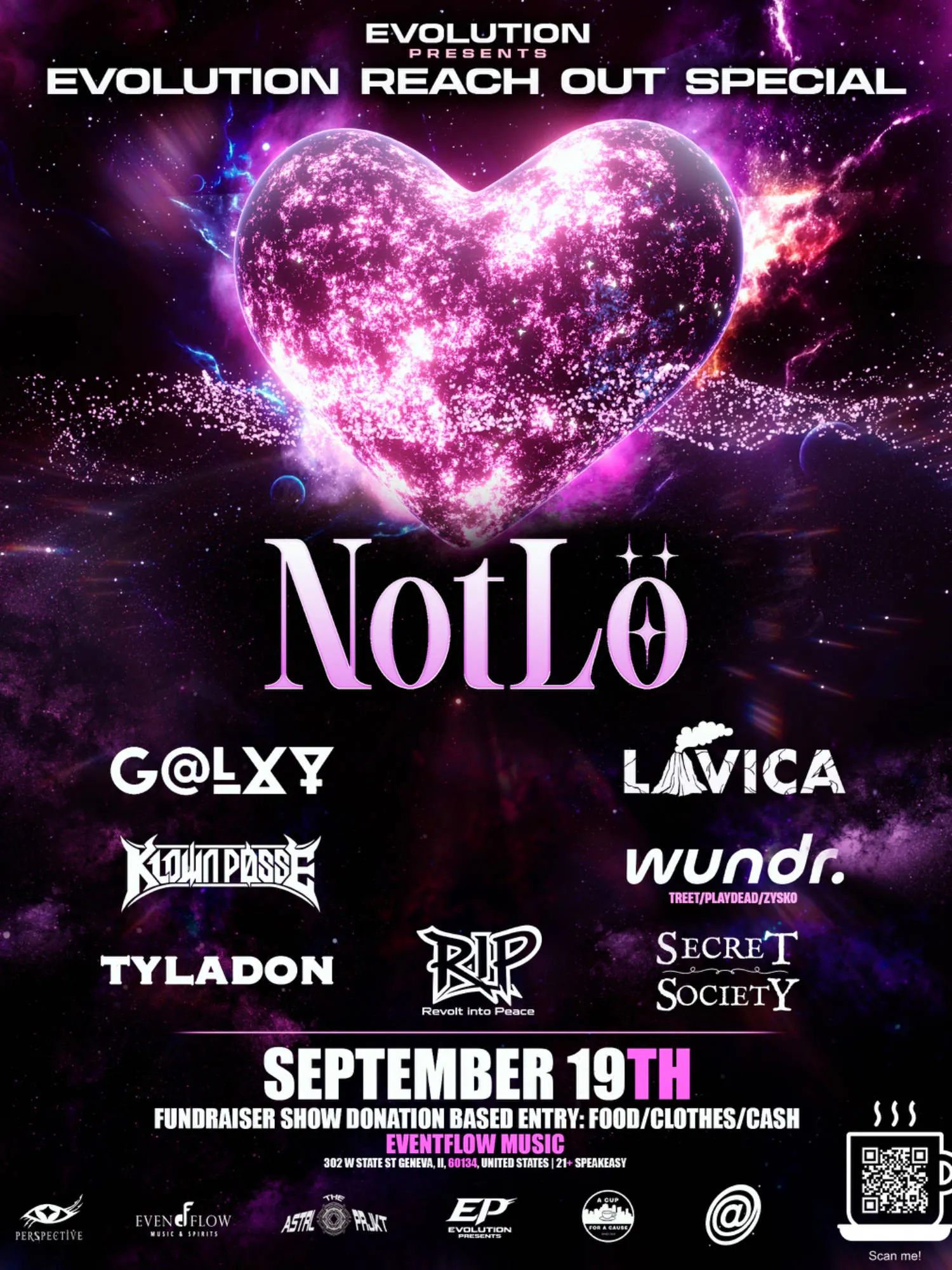 NOTLO EVOLUTION REACH OUT SPECIAL event banner