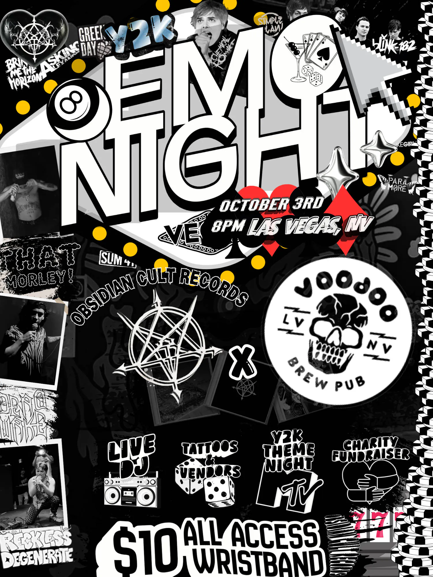 Y2K EMO NIGHT: VEGAS | OBSIDIAN CULT RECORDS event banner