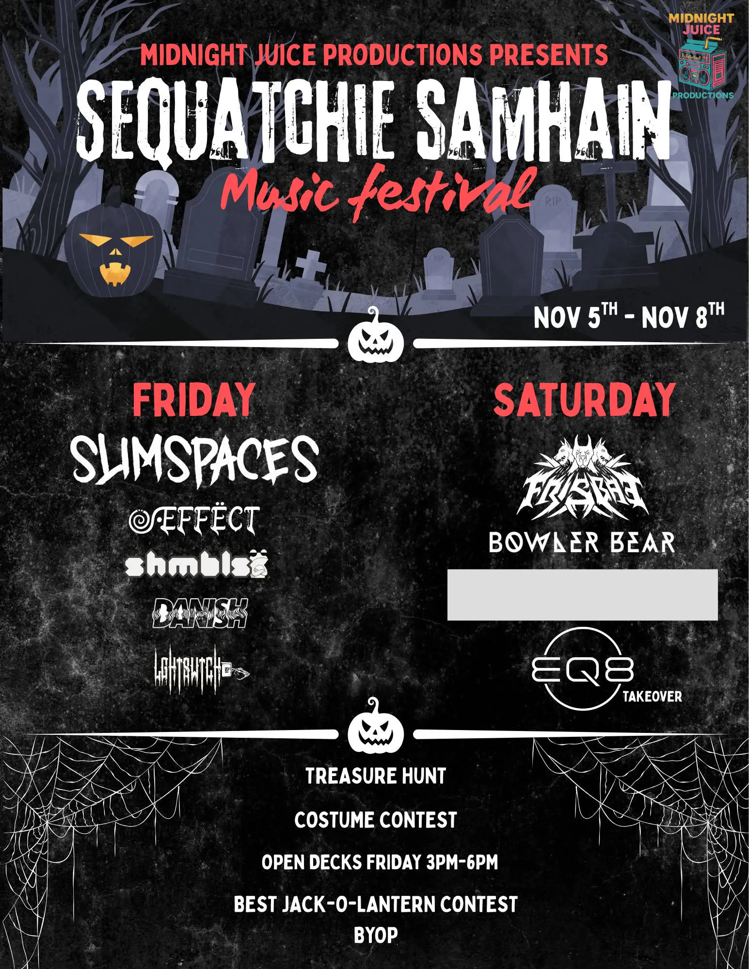 Sequatchie Samhain Music Festival event banner