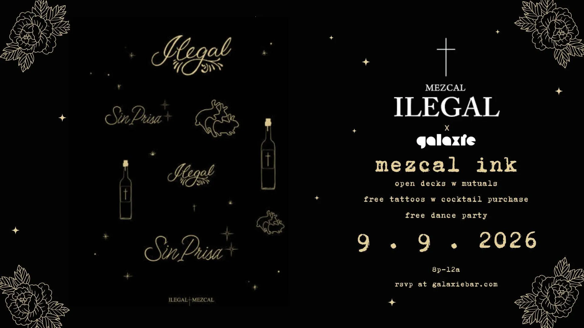 mezcal ink with ilegal mezcal at galaxie covington event banner