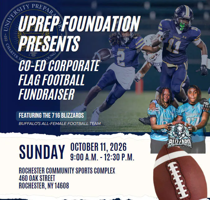 UPrep Co Ed Corporate Flag Football Fundraiser event banner
