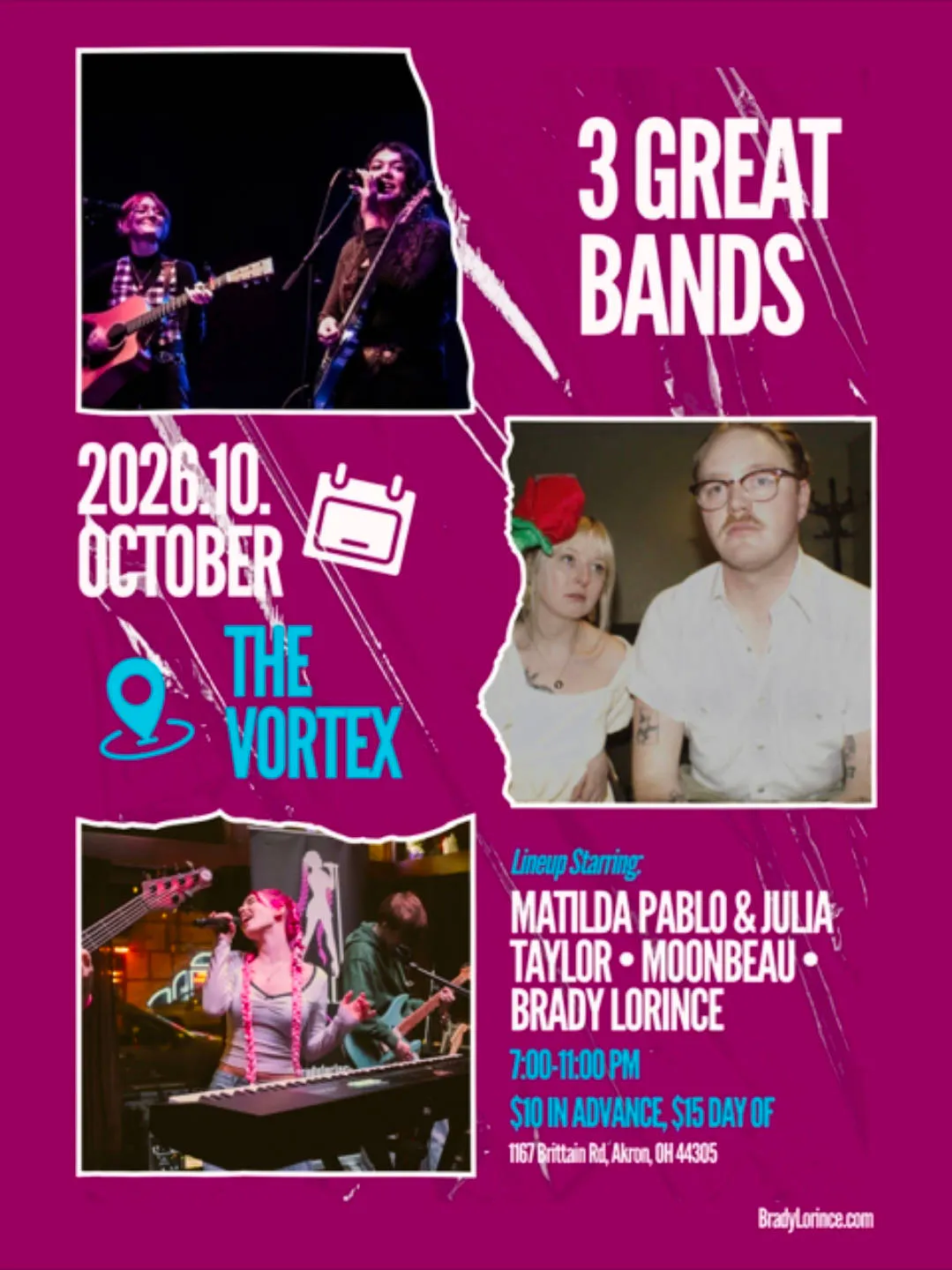 Brady Lorince Headlines ! event banner