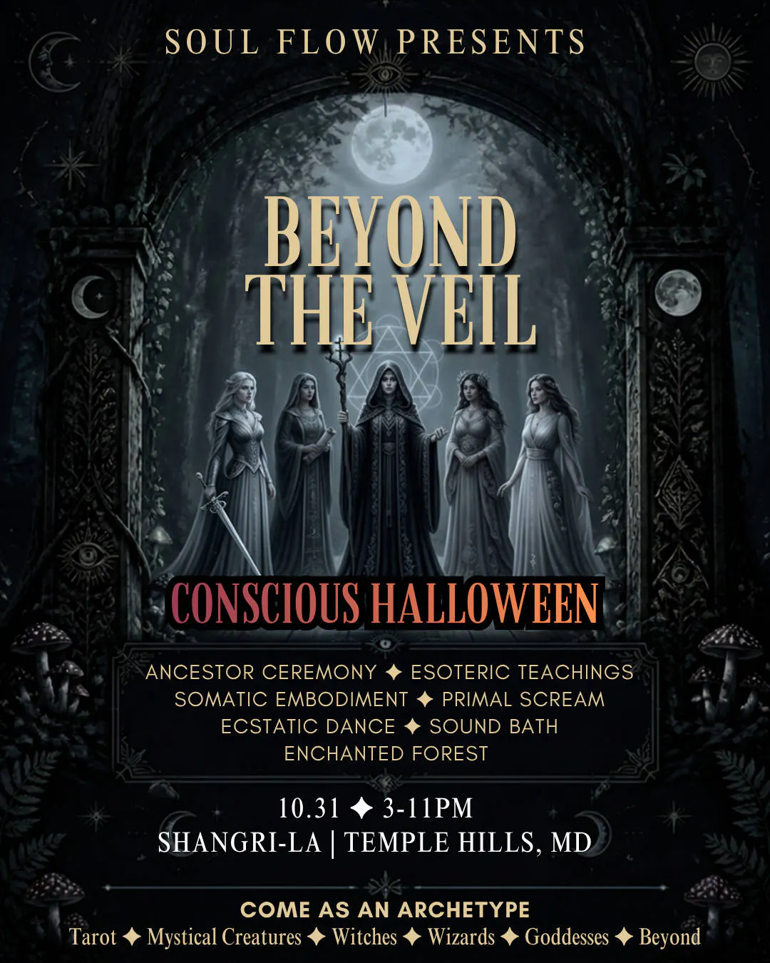 Beyond the Veil: Conscious Halloween: event banner