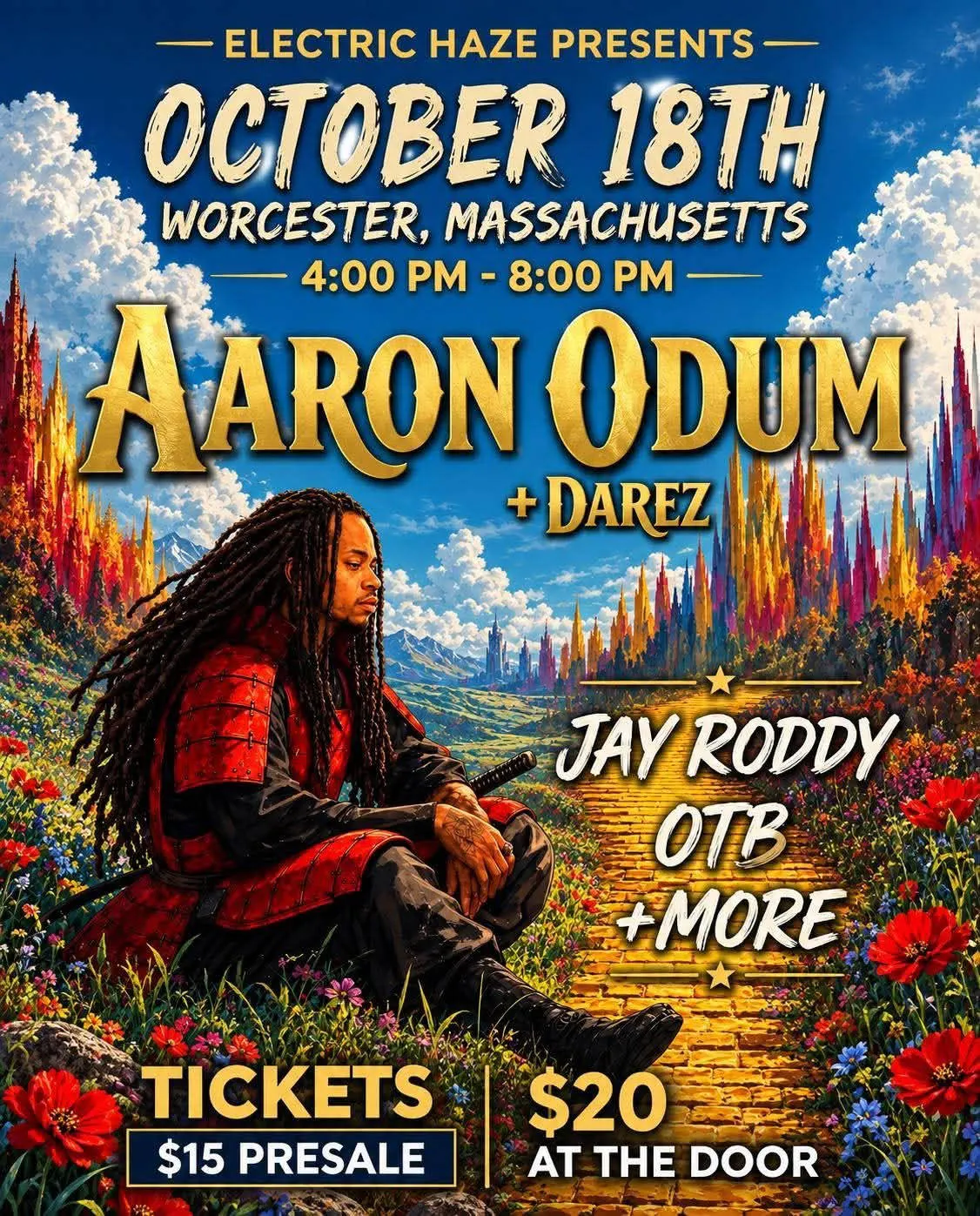 Aaron Odum + Darez event banner