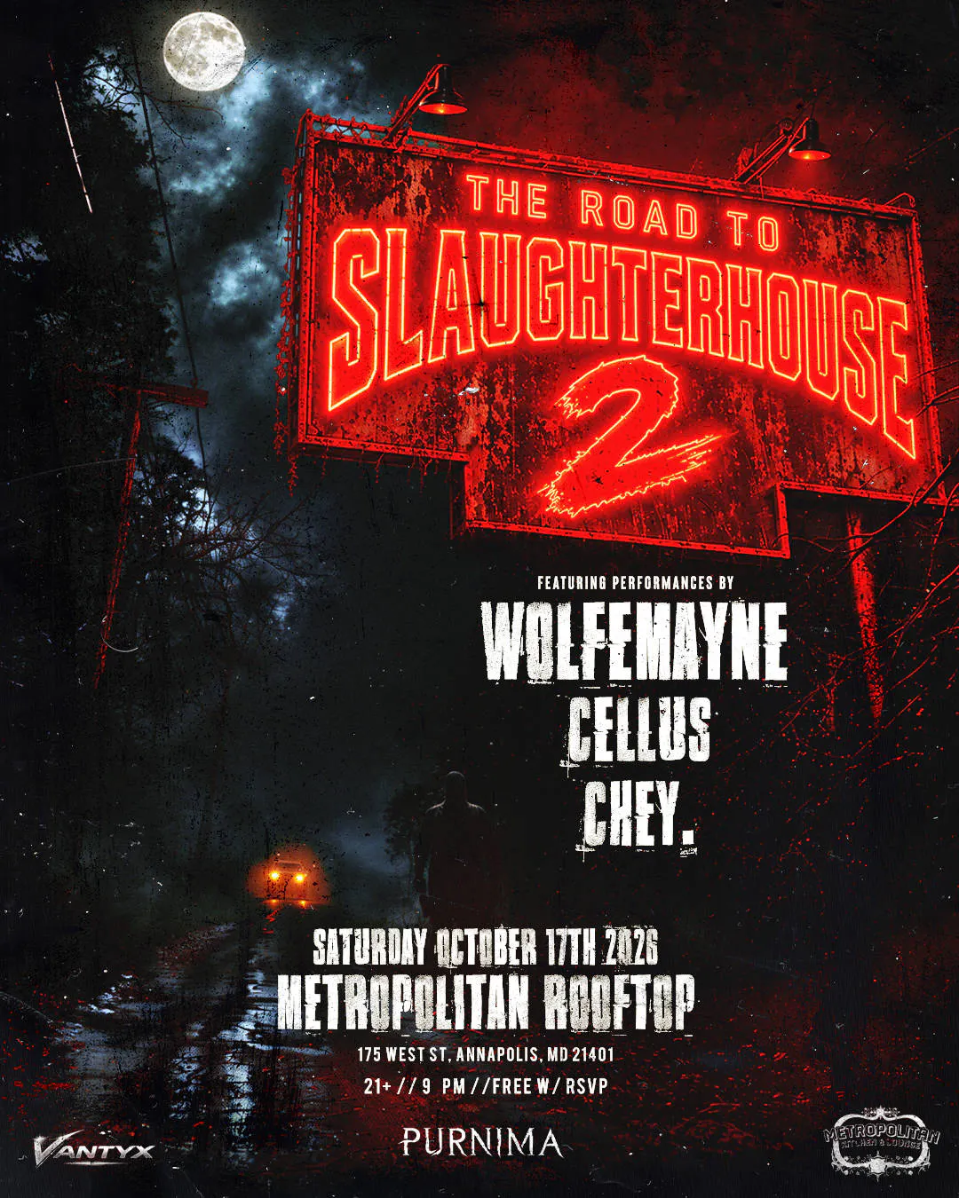 THE ROAD TO SLAUGHTERHOUSE ROOFTOP PARTY event banner