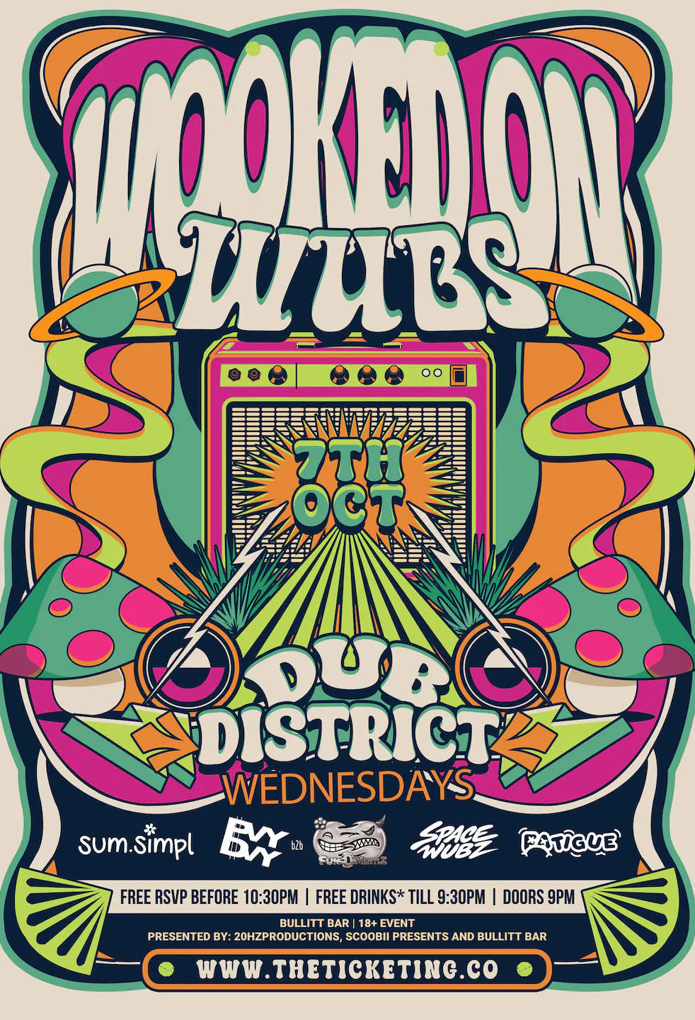 DUB DISTRICT WOOKED ON WUBS event banner