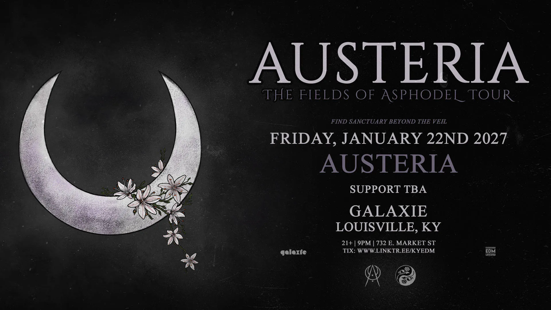 Austeria: The Fields Of Asphodel Tour at Galaxie - Louisville event banner