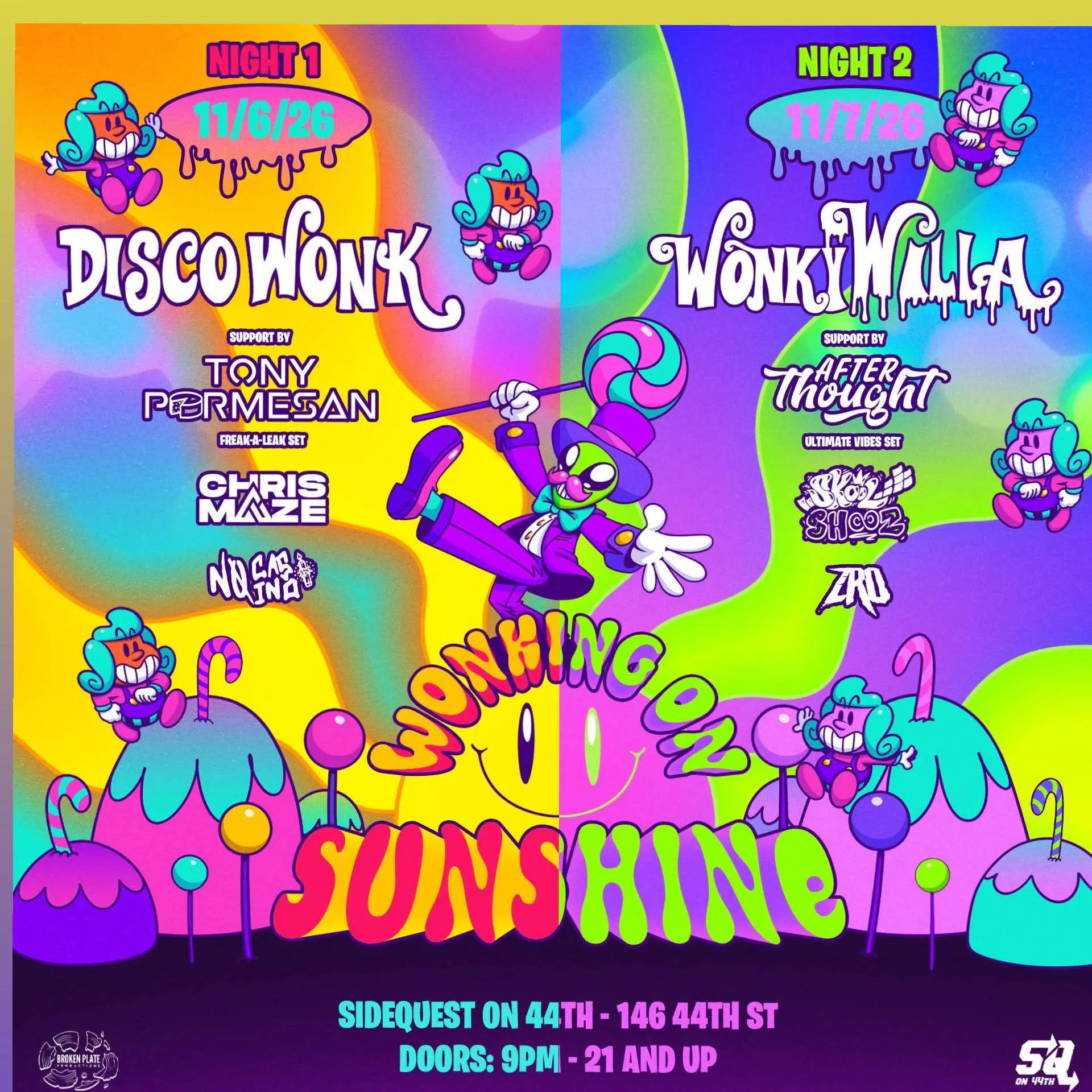 WonkyWilla (Two Nights) event banner