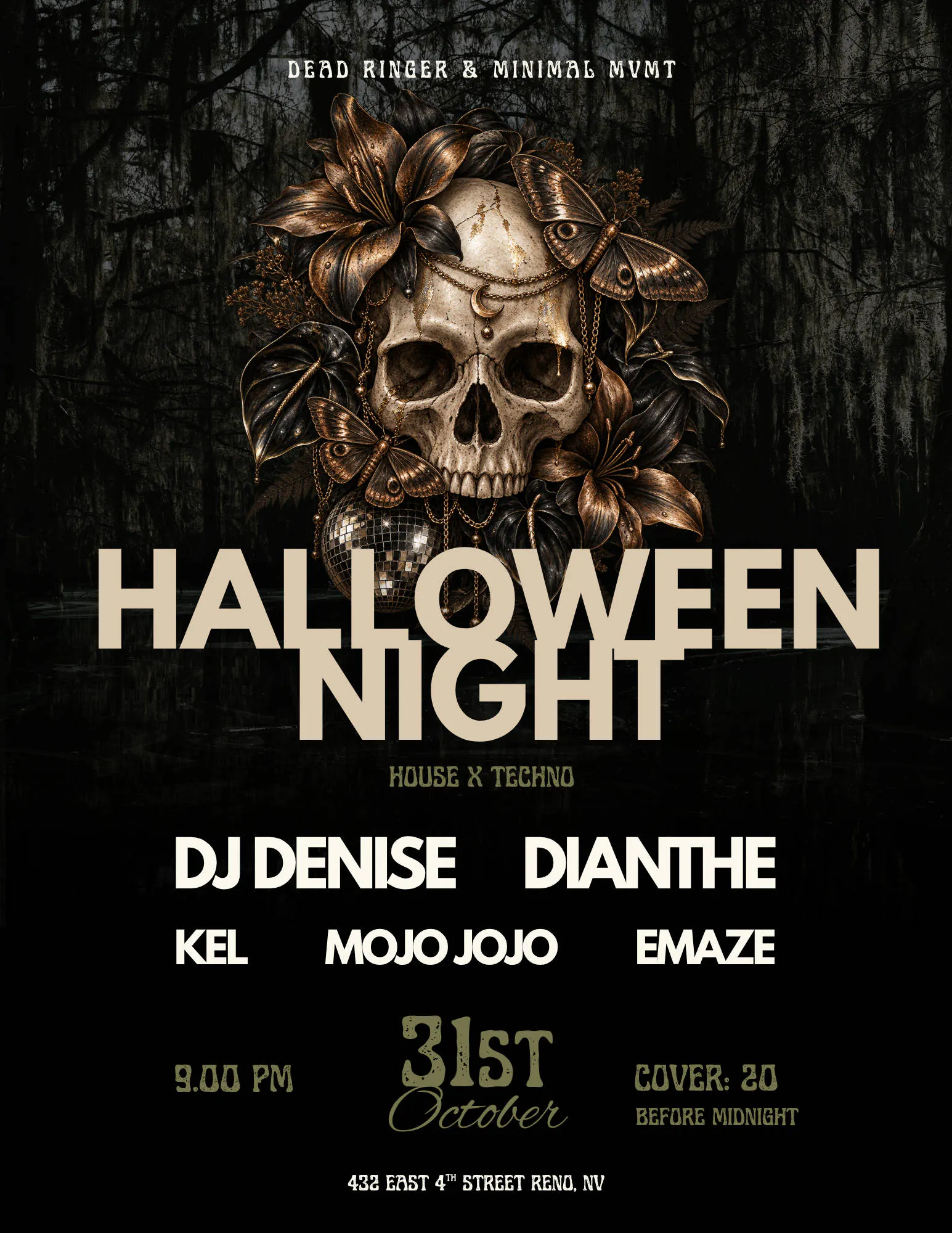 Dead Ringer Halloween 2026 w/ minimal mvmt event banner
