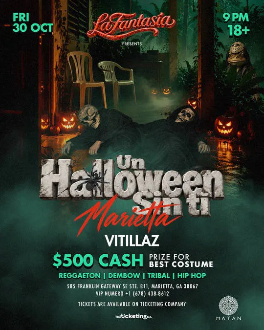 Halloween Sin Ti Marietta event banner