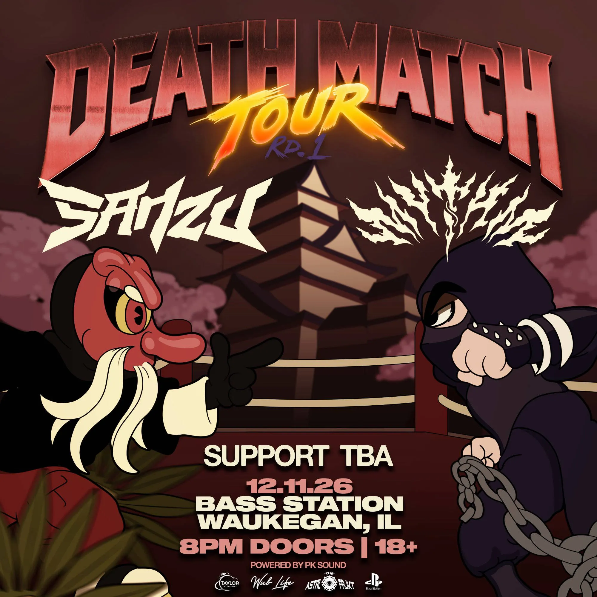 SANZU x MYTHM - DEATH MATCH TOUR AT BASS STATION event banner