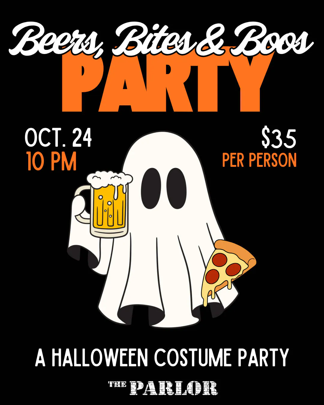 Beers, Bites & Boos Party! event banner