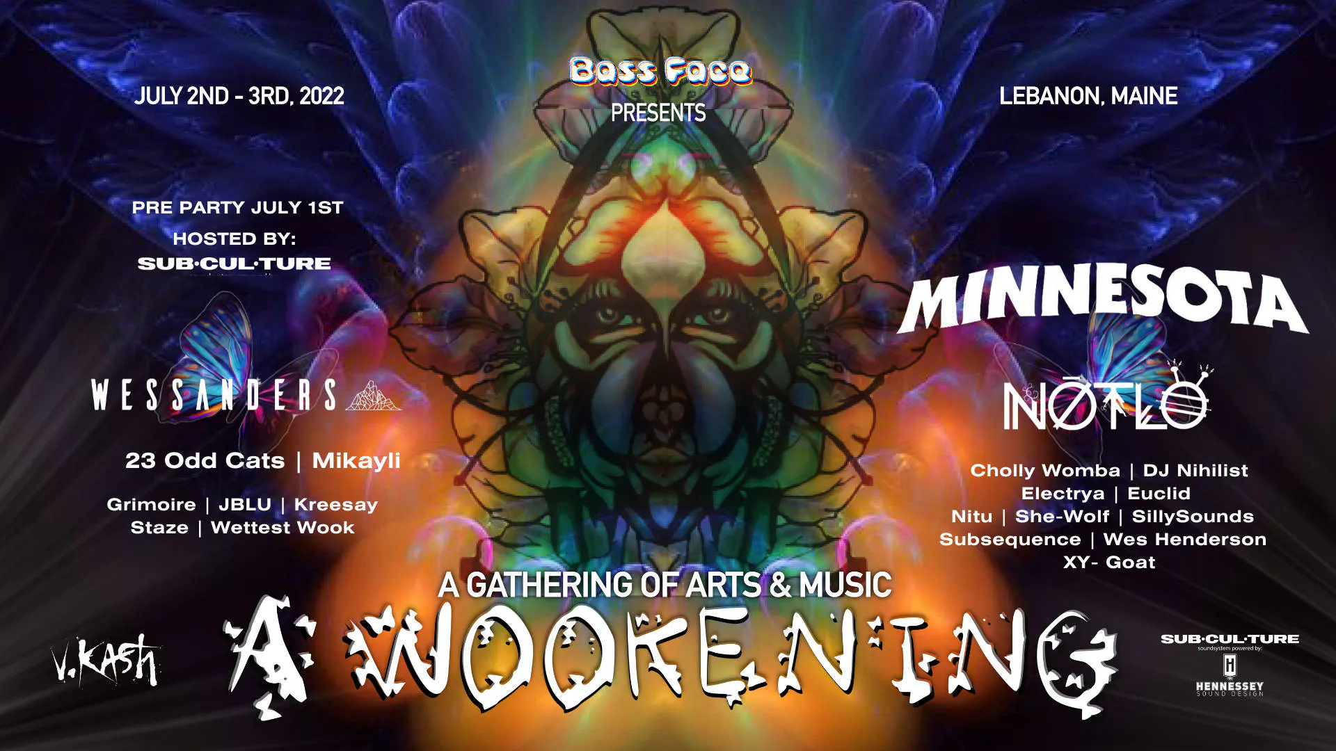 Bass Face Productions Presents: Awookening 2022 event banner