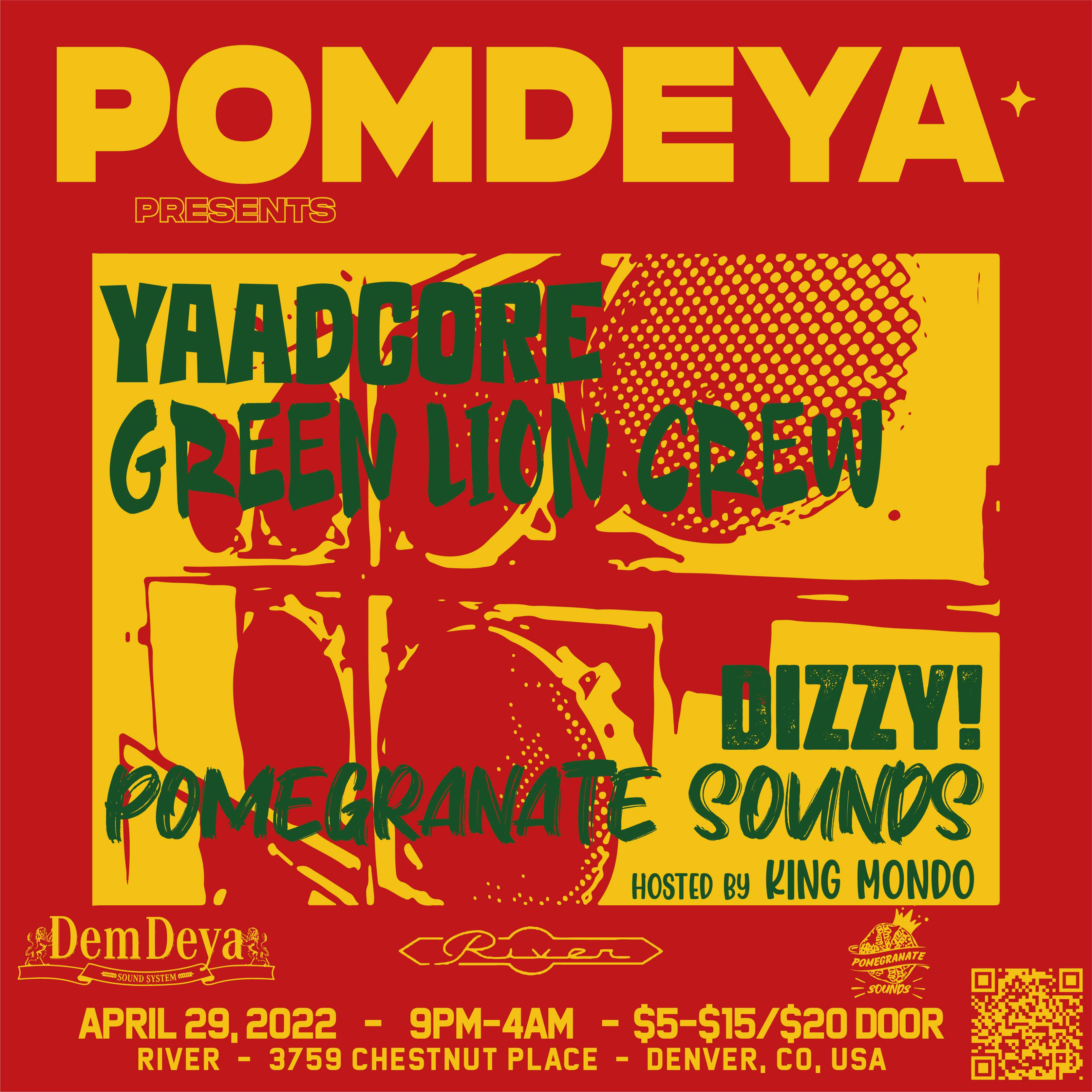 Yaadcore & Green Lion Crew event banner